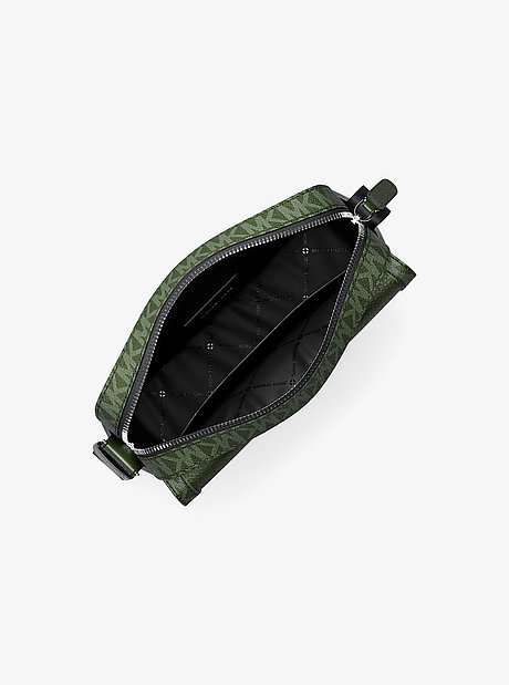 Bandolera Cooper mediana para c&aacute;mara de piel granulada y logotipo exclusivo