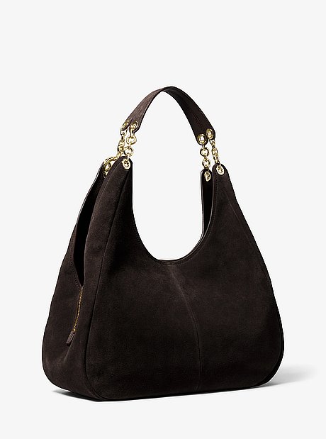 Schultertasche Ellie Large aus Wildleder