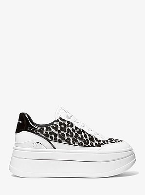 Hayes Leopard Print Calf Hair Platform Sneaker