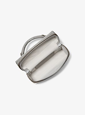 Bandolera Jana extrapeque&ntilde;a de piel con motivo de cocodrilo en relieve