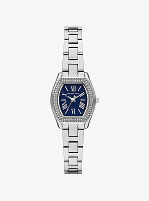 Petite Chelsea Pav&eacute; Silver-Tone Watch