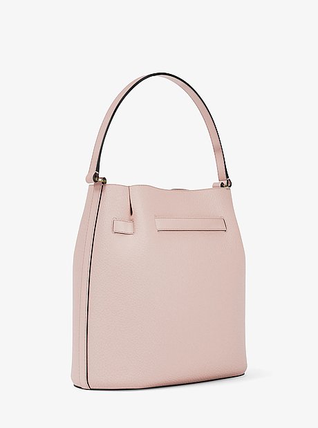 Carson Medium Pebbled Leather Convertible Bucket Crossbody Bag