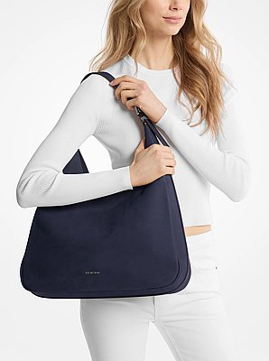 Nolita Large Nubuck Hobo Shoulder Bag