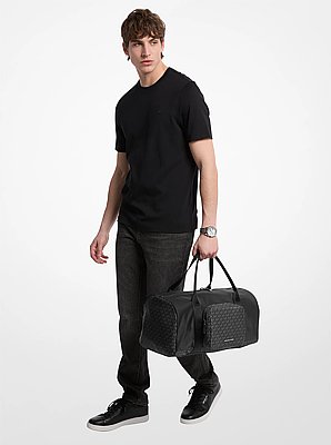 Sac de week-end Tanner en nylon &agrave; imprim&eacute; logo Signature