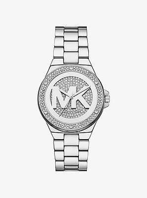 Lennox Pav&eacute; Silver-Tone Watch