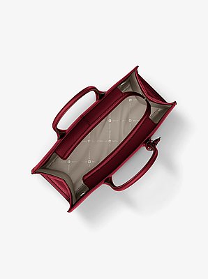 Bolso satchel Mirella mediano de piel granulada