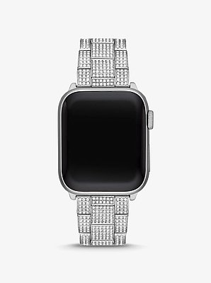 Pav&eacute; Silver-Tone Strap For Apple Watch&reg;