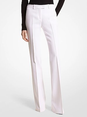 Haylee Double Crepe Sabl&eacute; Flared Trousers