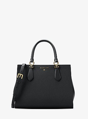 Marilyn Medium Saffiano Leather Satchel in NEGRO | Michael Kors image number 0