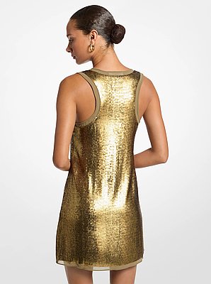 Sequined Georgette Dress