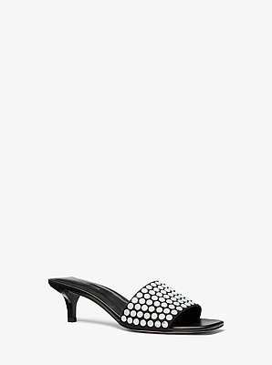 Merriam Studded Kitten Heel Sandal