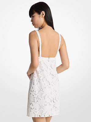 Corded Floral Lace Mini Dress
