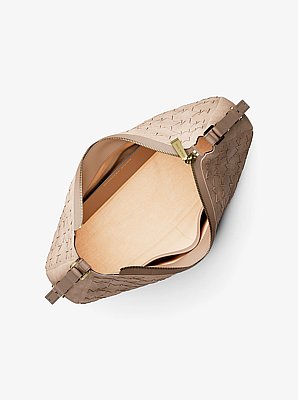 Nolita Medium Whipstitched Logo Leather Shoulder Bag