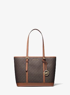 Bolso tote Jet Set Travel peque&ntilde;o con cremallera superior y logotipo