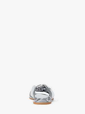 Elena Metallic Slide Sandal