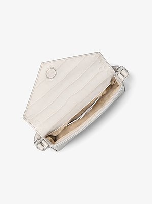 Manhatta Medium Crocodile Embossed Leather Bag