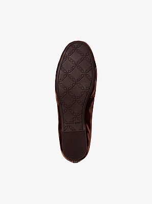Savannah Logo Debossed Velvet Ballet Flat