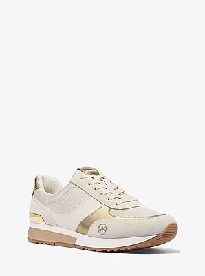 Andi Metallic Mesh and Leather Trainer