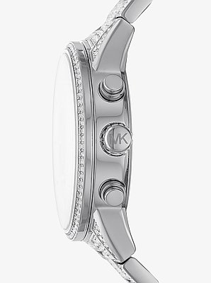 Montre Bryant de ton argent &agrave; pav&eacute;