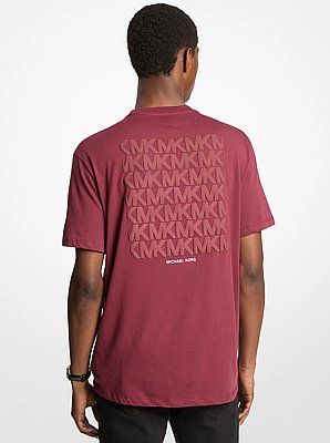 Graphic Logo Embossed Cotton T-Shirt