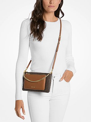 Jet Set Medium Signature Logo Convertible Crossbody Bag