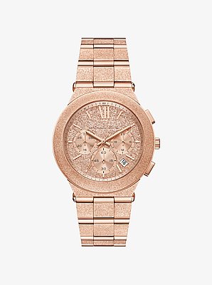 Oversized Billie Frosted Rose Gold-Tone Watch