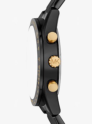 Oversized Warren Black-Tone Watch