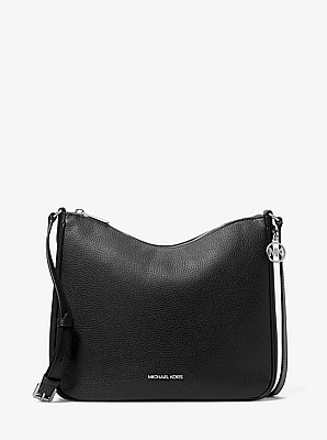 Nayla Medium Pebbled Leather Messenger Bag