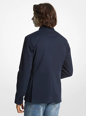 Stretch Cotton Twill Blazer
