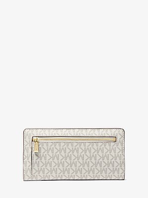 Portefeuille Bryant met kenmerkend logo en drukknoop, groot