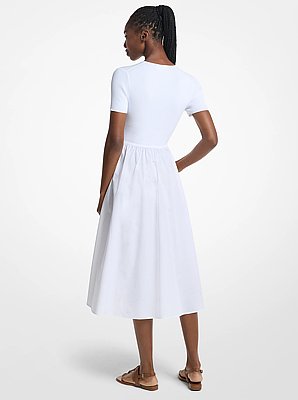 Viscose Blend Midi Dress