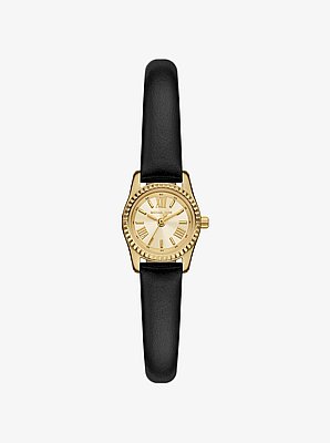 Microreloj Lexington de cuero