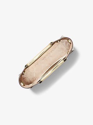 Bandolera Chelsea grande transformable de piel saffiano metalizada