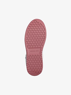 Basket Dottie en cuir travaill&eacute; et &agrave; semelle compens&eacute;e