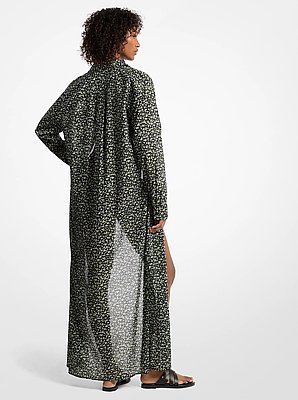 Floral Print Cotton Lawn Shirtdress