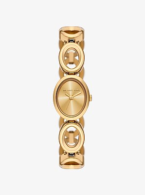 Reloj Maude mini con eslabones en tono dorado
