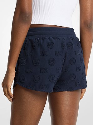 Short de jacquard rizado con logotipo