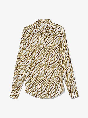 Status Print Georgette Blouse