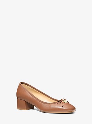 Piper Flex Leather Block Heel Pump