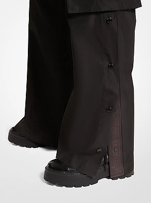 Pantaloni cargo a gamba ampia in tessuto