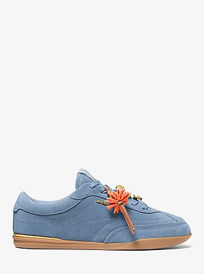 Nolan Embellished Suede Sneaker in CHAMBRAY | Michael Kors image number 1