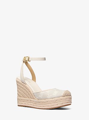 Larissa Logo Jacquard Espadrille Wedge
