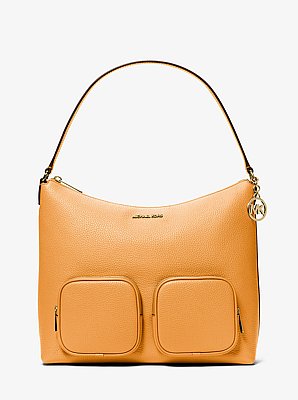 Grand sac &agrave; &eacute;paule cargo Merritt en cuir grain&eacute;