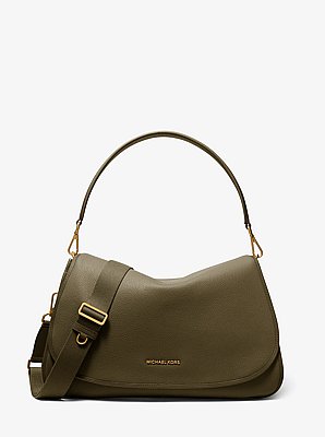 Holmes Extra-Large Pebbled Leather Convertible Messenger Bag