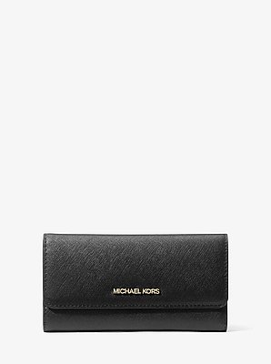 Jet Set Travel Crossgrain Leather Tri-Fold Wallet image number 0
