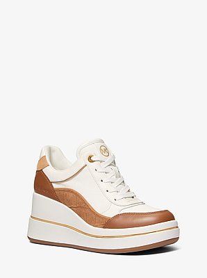 Sneaker Emmy aus Leder mit Keilabsatz