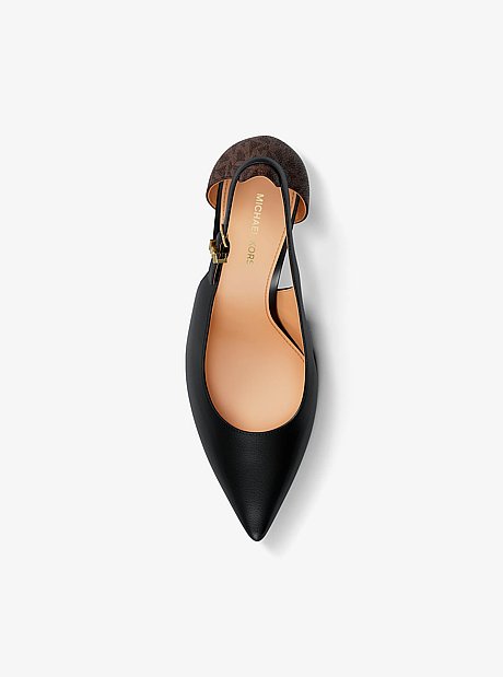 Rachel Leather and Signature Logo Flex Pump