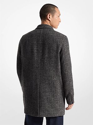 Manteau Coatbridge &agrave; chevrons en m&eacute;lange de laine 2-en-1