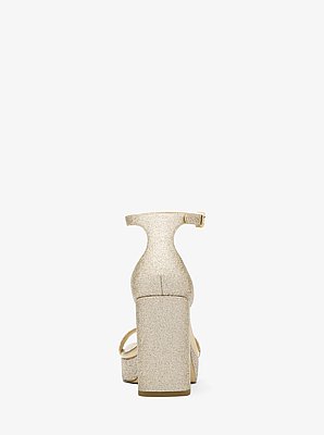 Plateau-Sandale Merriam aus Leder mit Glitzer