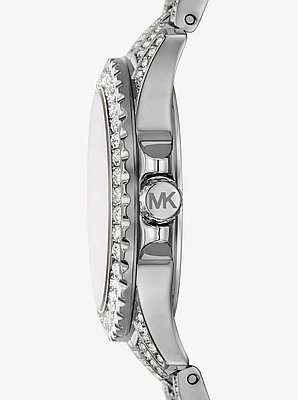 Mini Everest Pav&eacute; Silver-Tone Watch